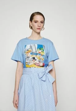 MAX & Co. MAX&Co.INKWASH - T-shirt Med Print - Azzurro